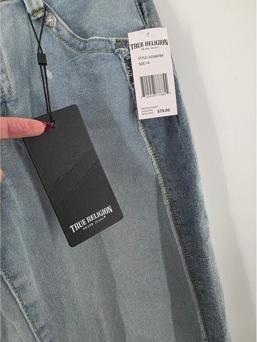 True Religion Sophie Mid Rise Barrel Jeans Size 14